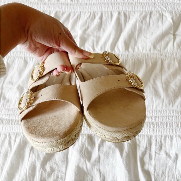 NWT STUART WEITZMAN Espadrille Flat Slide Size 9 - Picture 7 of 14